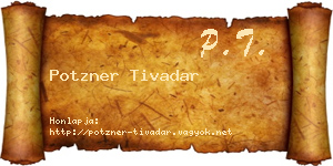 Potzner Tivadar névjegykártya
